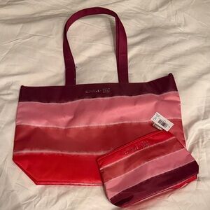 NWT Clinique Tote and make up bag